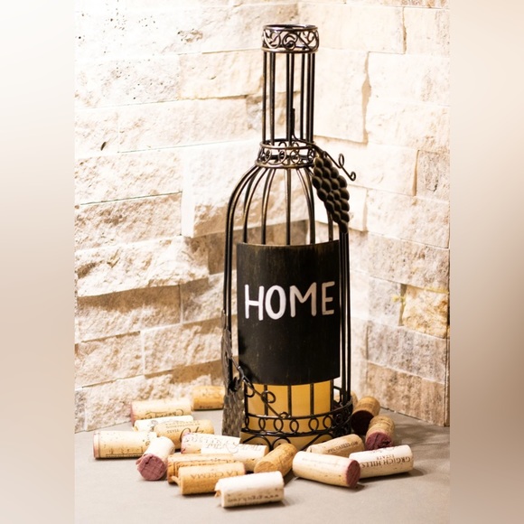 Wine Bottle Flameless Candle Holder by Sophie's Joy - Picture 1 of 5